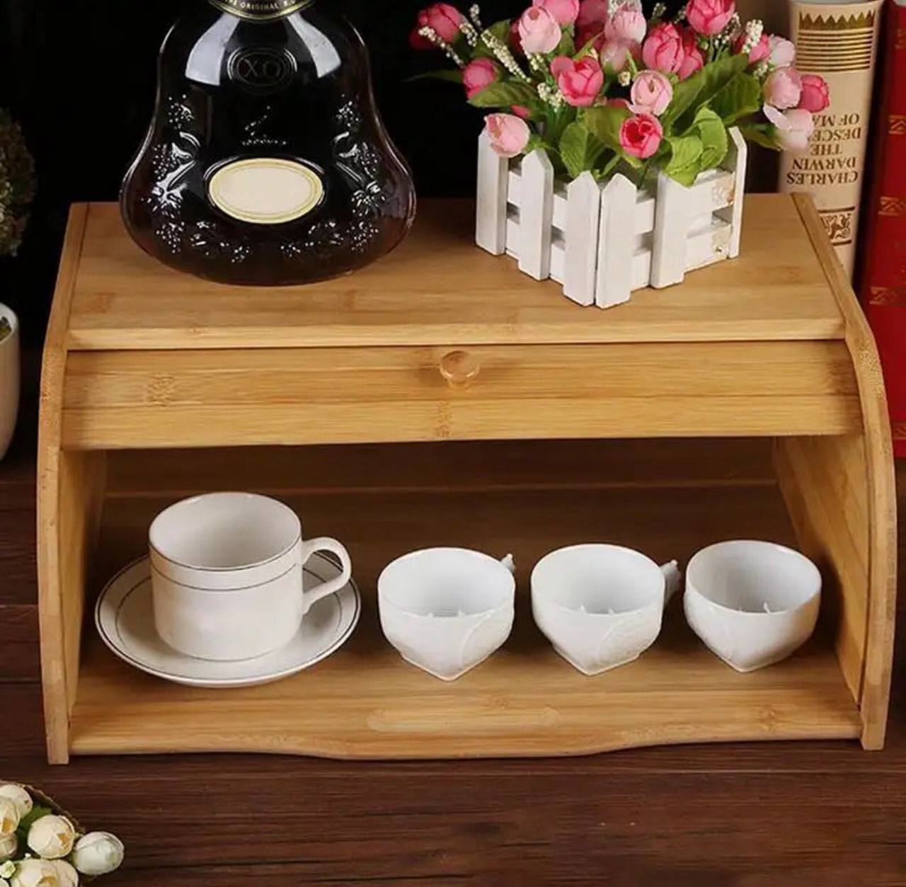 Boîte à Pain Bambou – Design Naturel & Couvercle Pratique