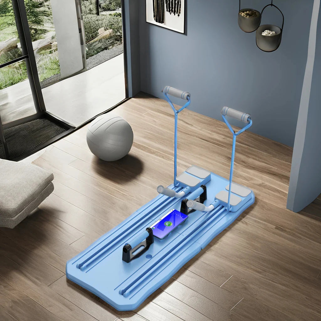 Planche De Fitness Pliable Folpus 4-en-1 – Machine Coulissante Avec Bandes De Résistance, Pilates Et Musculation, Capacité 300 Kg