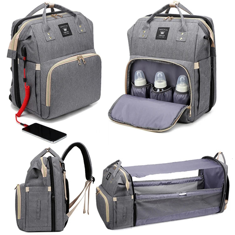 Sac à Dos à Langer Multifonction 3 en 1 avec Table à Langer Intégrée
