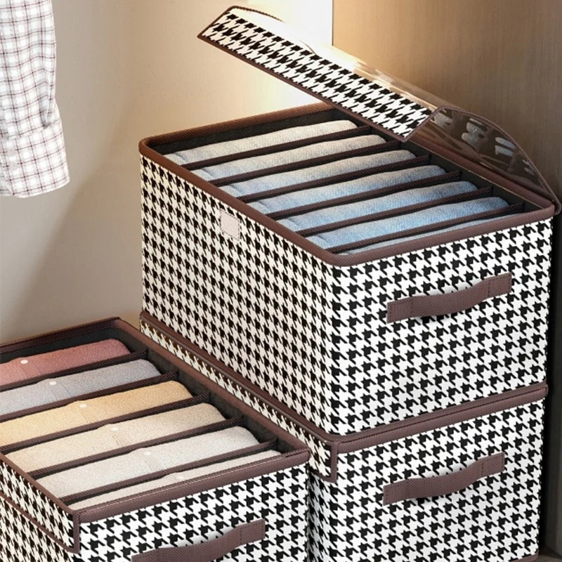 3 Armoire de Rangement Domestique avec Planche en PP et Boîtes de Rangement pour Chandails et T-Shirts