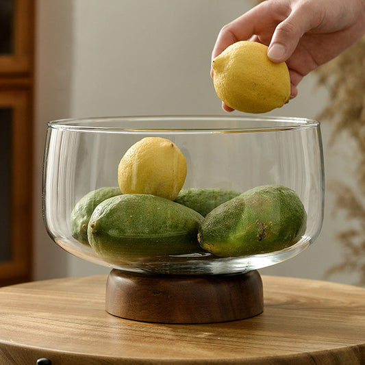 Bol de Service Élégant à Pied pour Fruits, Salades & Desserts