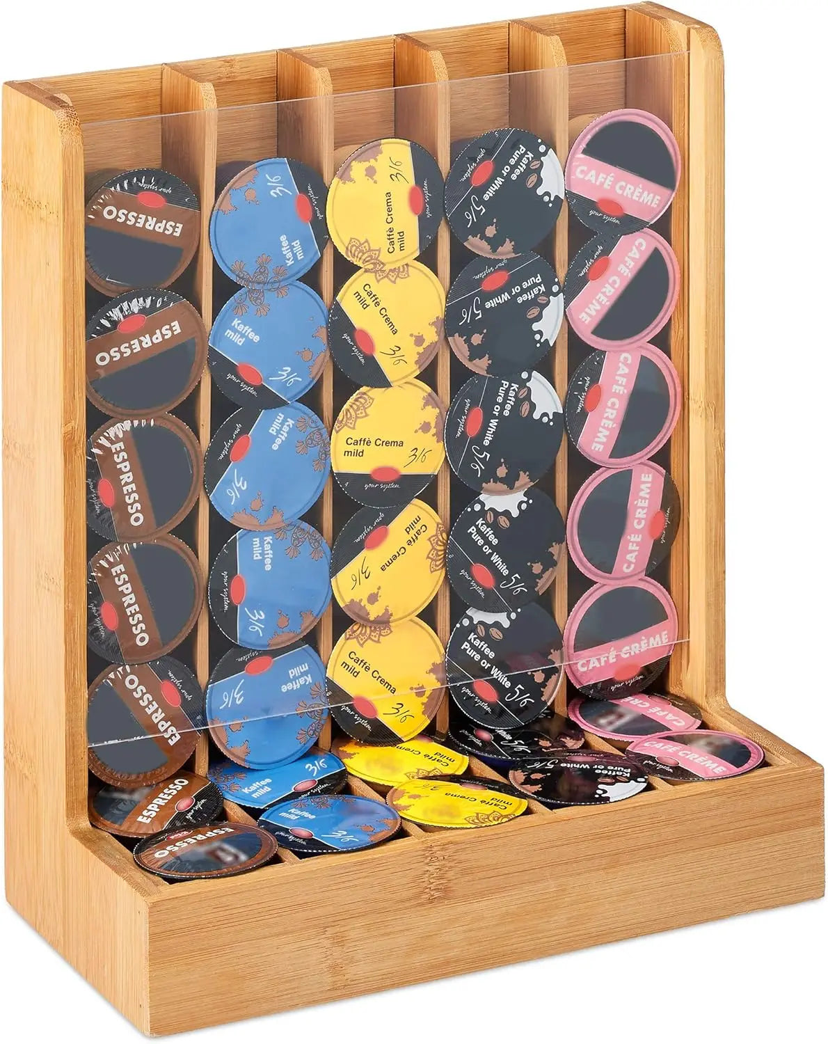 Organisateur de Capsules de Café en Bambou