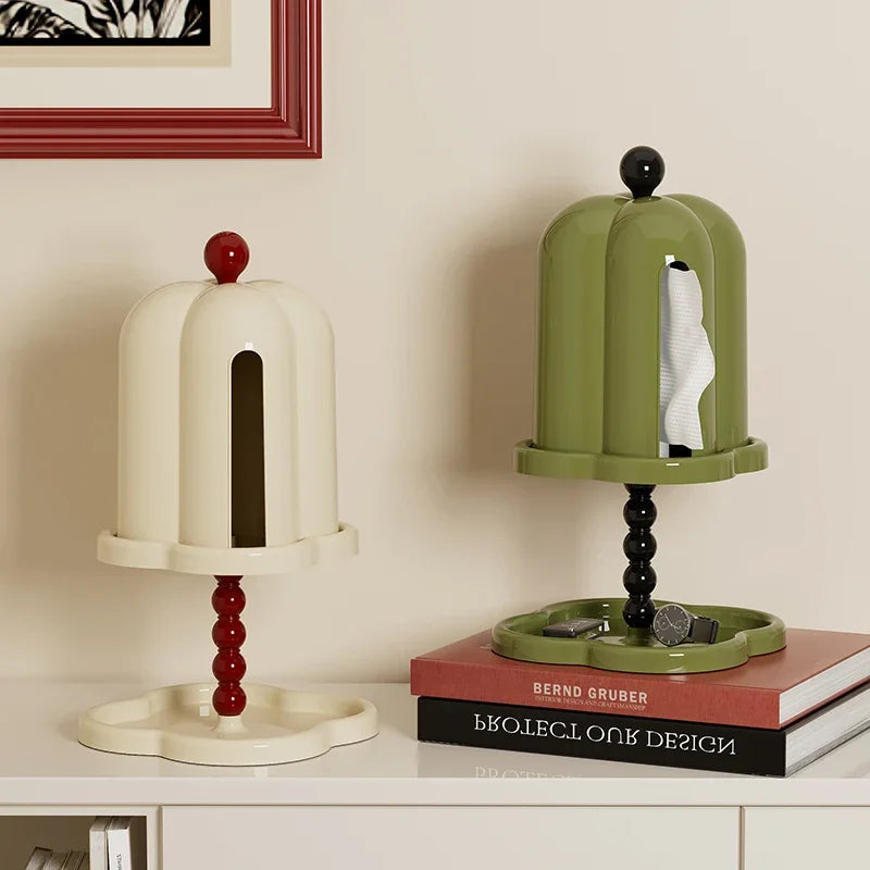 Boîte à Mouchoirs Rétro Française | Design Café Chic | Organisateur Papier de Luxe