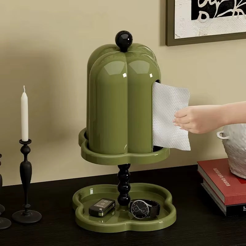 Boîte à Mouchoirs Rétro Française | Design Café Chic | Organisateur Papier de Luxe