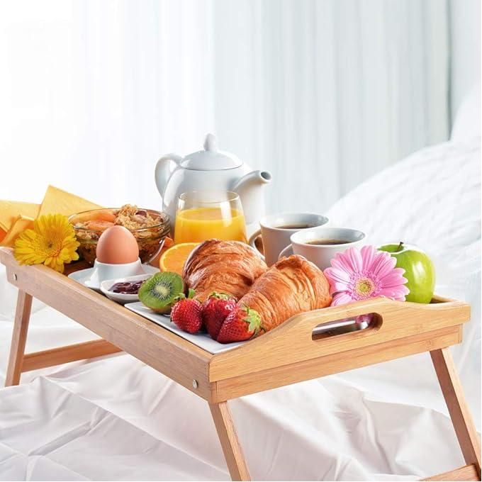 Table Plateau Pliable Portable – Bureau de Lit & Plateau Café Multifonction ☕ NESTO.MA