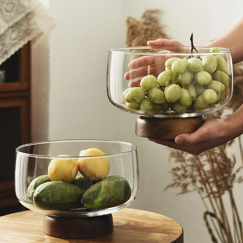 Bol de Service Élégant à Pied pour Fruits, Salades & Desserts