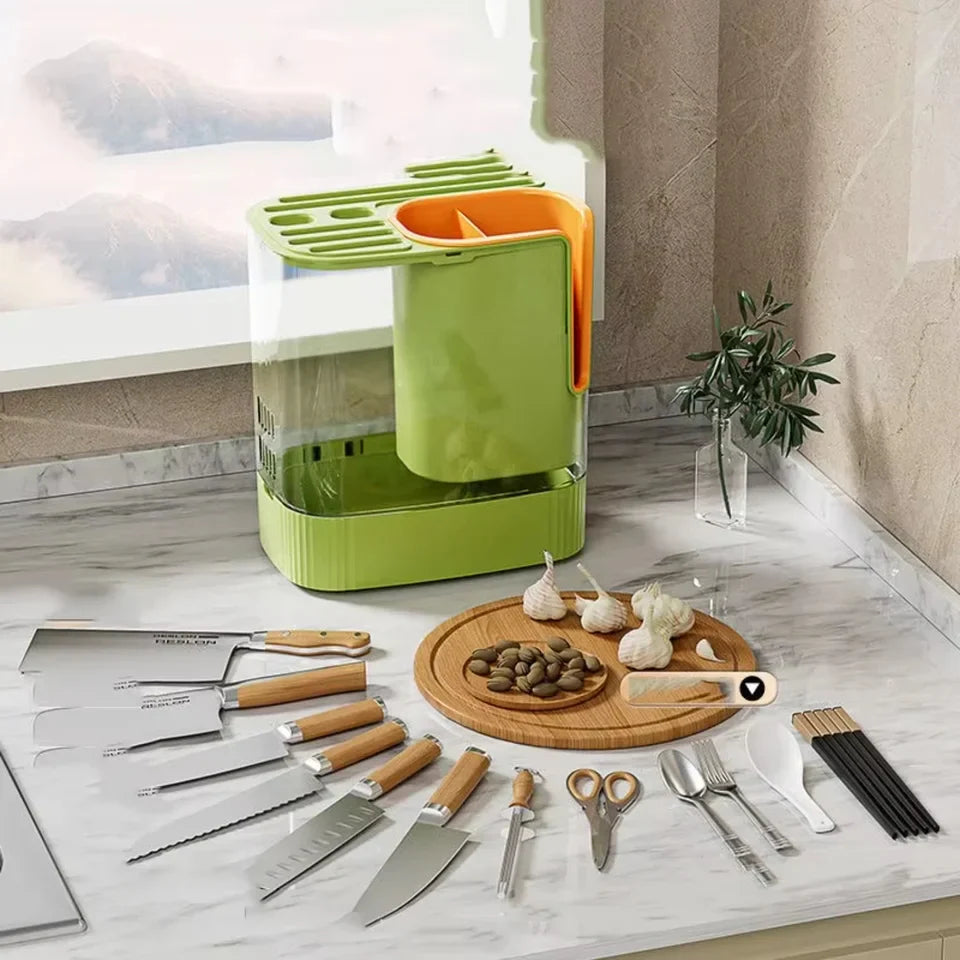 Porte-Couteau Rotatif Multifonctionnel pour Cuisine Nesto maroc