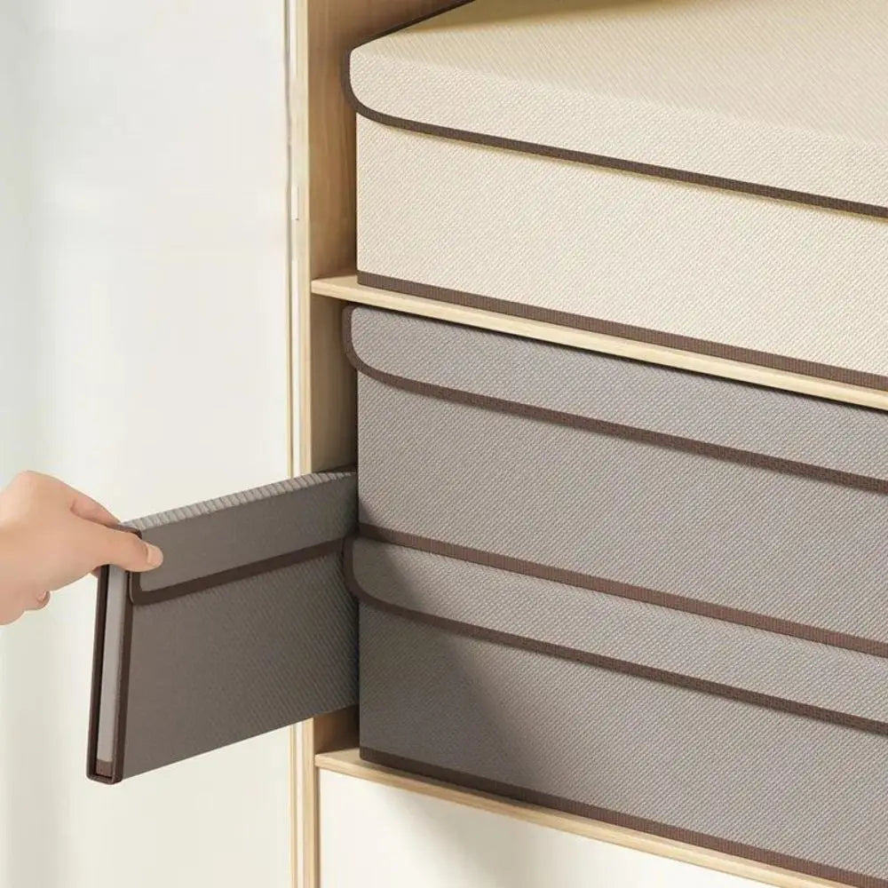 Organisateur de Sous-vêtements 3-en-1 Pliable en Lin