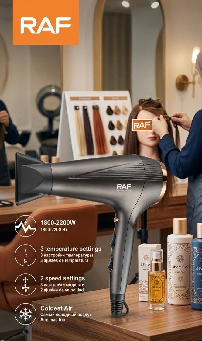 Sèche-cheveux ionique puissant 2200w Sèche-cheveux professionnel moderne à séchage rapide