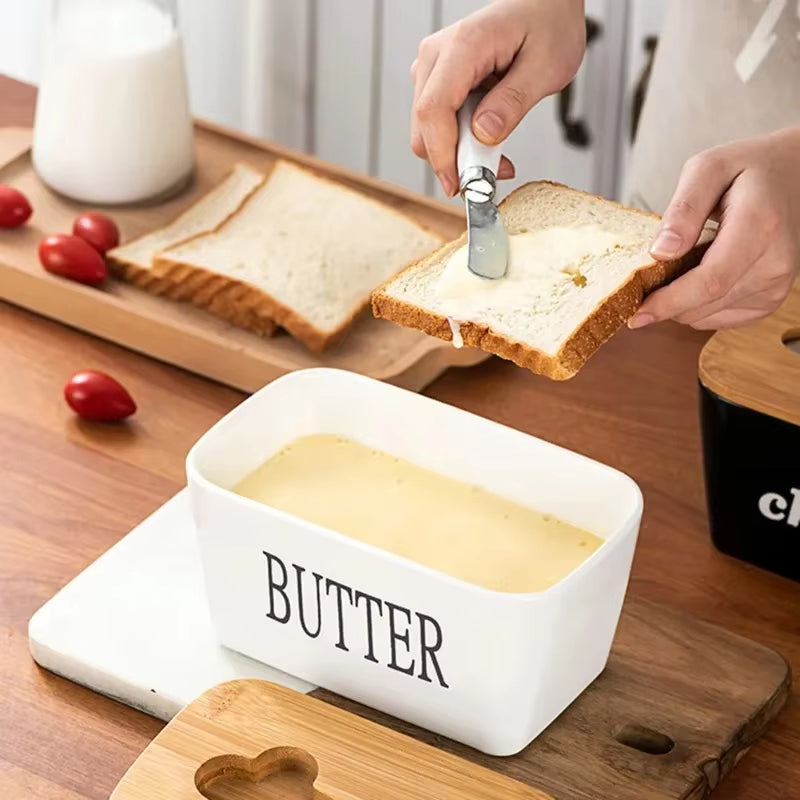 Boîtes en Céramique avec Couvercles en Bois – Élégance et Praticité