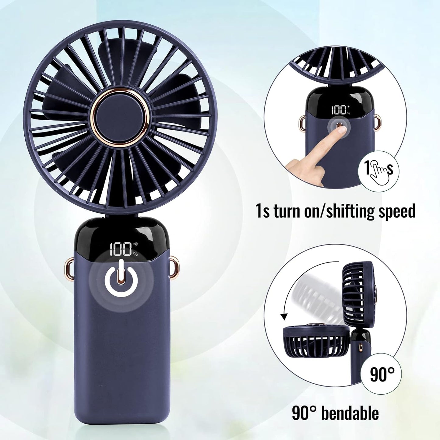 Mini Ventilateur Portable à Main – Pliable et Rechargeable USB