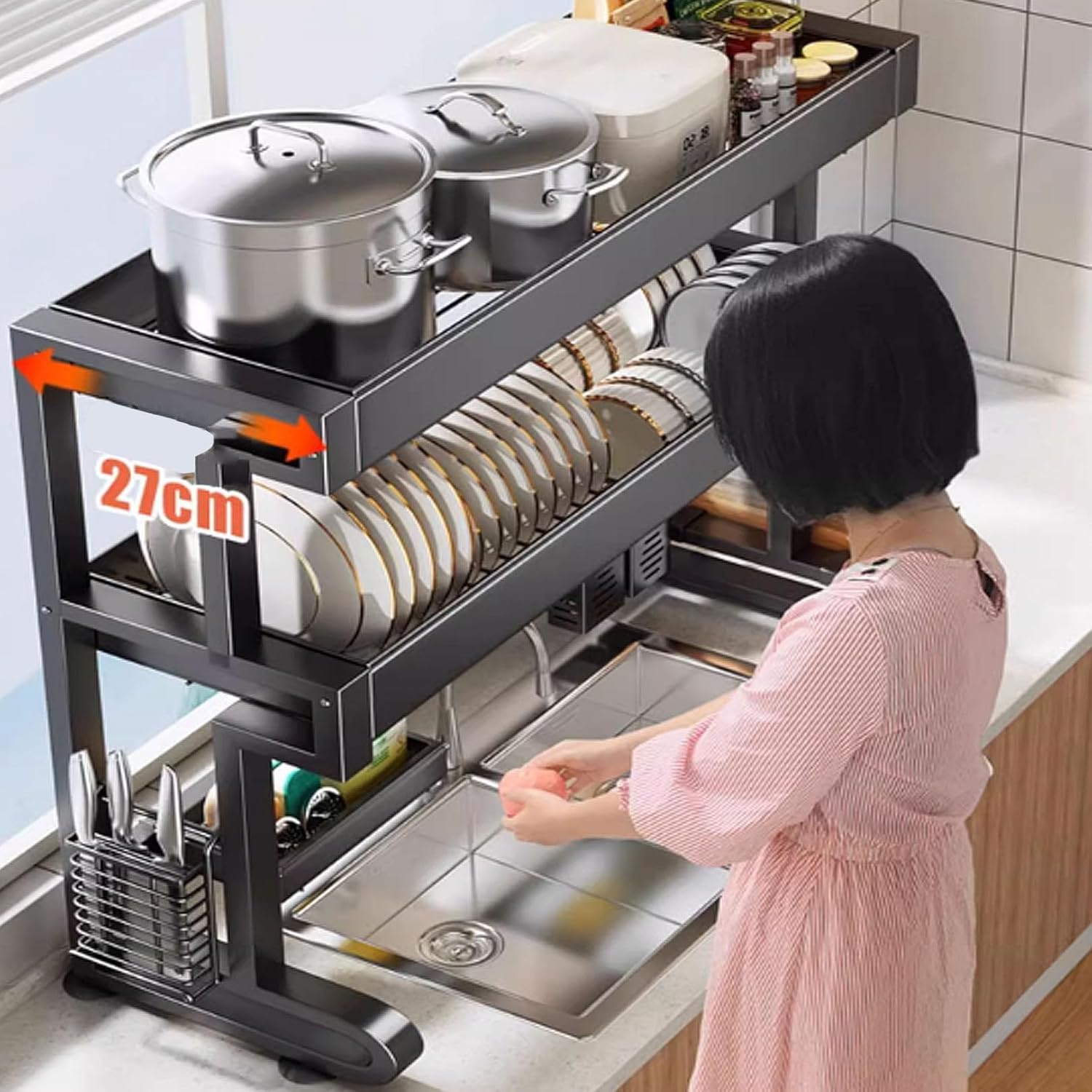 Organisateur de Cuisine Multifonction – Égouttoir Moderne & Pratique 🍽️ Nesto.ma Marco