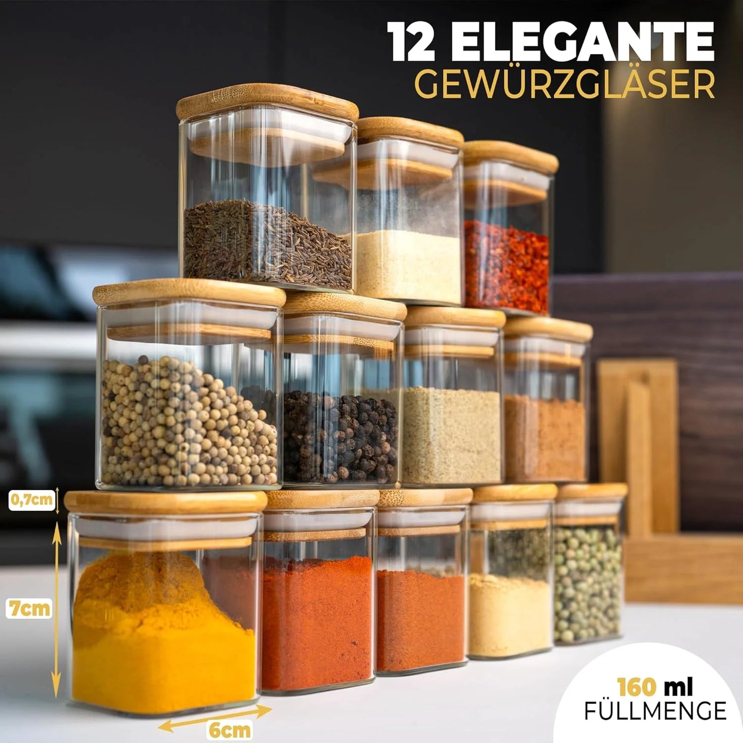 Pack Organisation Cuisine Ultime - 16 Bocaux Scellés Bambou + Distributeur 3-en-1 (50% de Réduction)