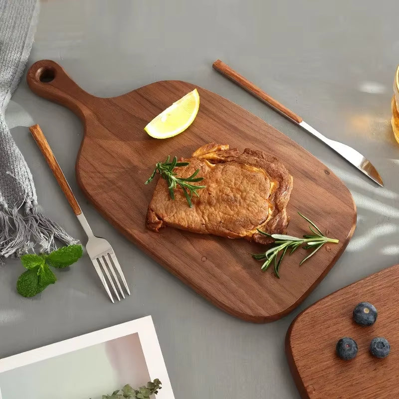 Bloc à Découper en Bois de Qualité – Hêtre & Noyer