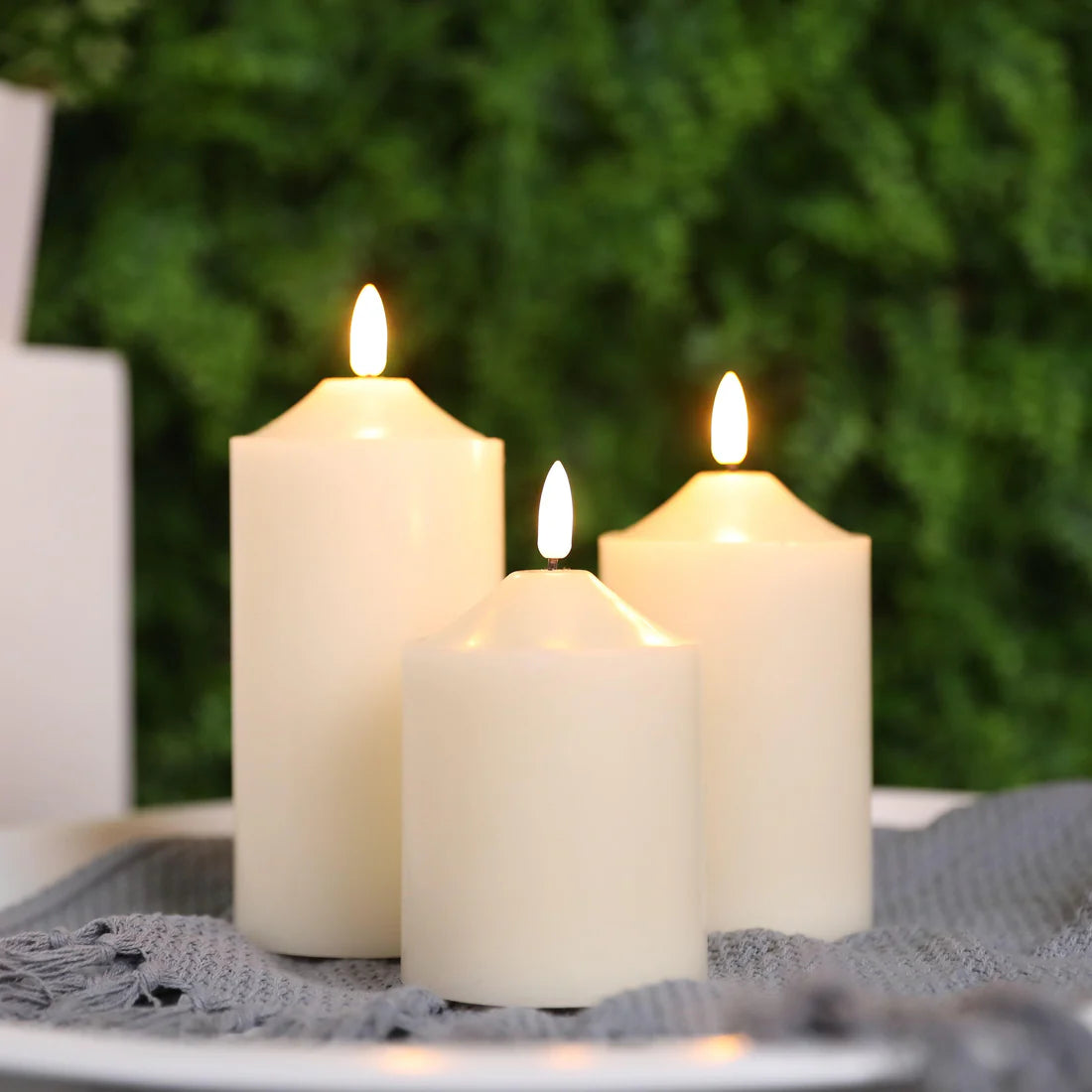 Lot de 3 bougies avec fonction minuterie intégrée