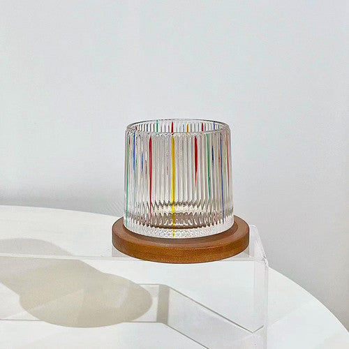 Verres Texturé à Relief avec Finitions Colorées – Idéal pour Cocktails ou Décoration