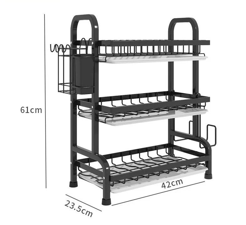 Égouttoir Compact à 3 Niveaux ,Séchage Efficace nesto.ma