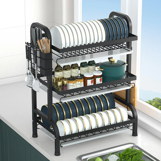Égouttoir Compact à 3 Niveaux ,Séchage Efficace nesto.ma