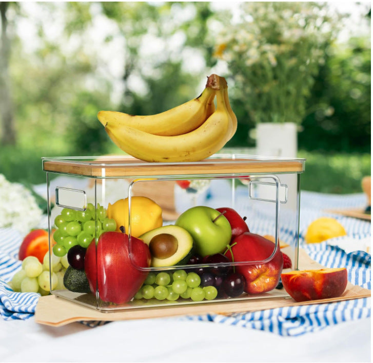 Panier Organisateur Empilable en Acrylique & Bambou nesto Marco