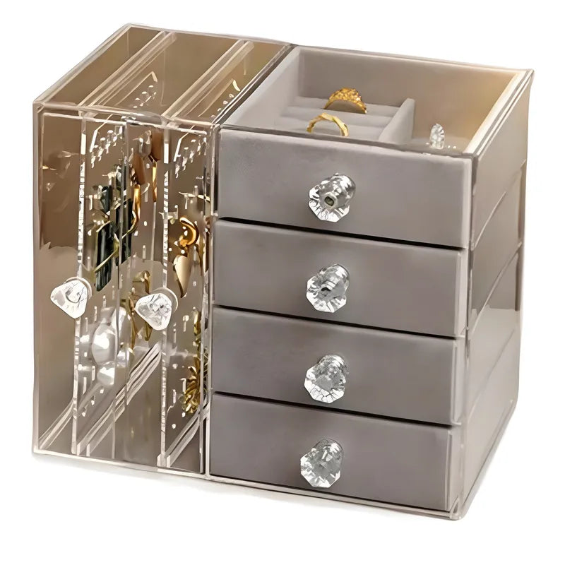 Boîte Organisatrice de Bijoux à Plusieurs Couches avec Tiroirs