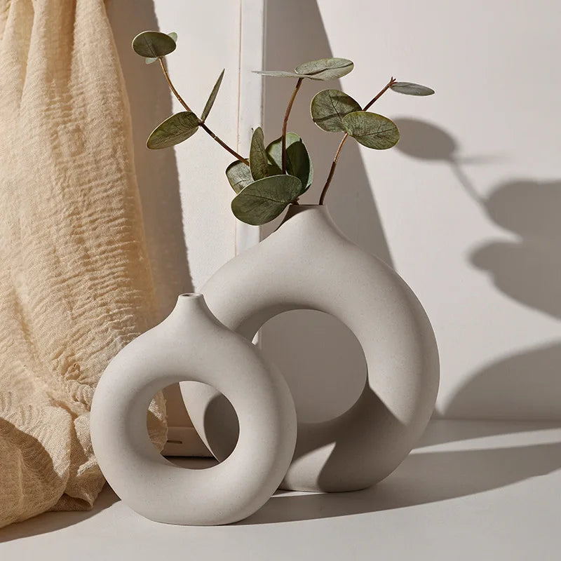 CAPIdepository – Vase en Céramique Nordique Élégant pour Décoration Intérieure 🌿