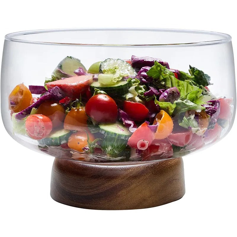 Bol de Service Élégant à Pied pour Fruits, Salades & Desserts