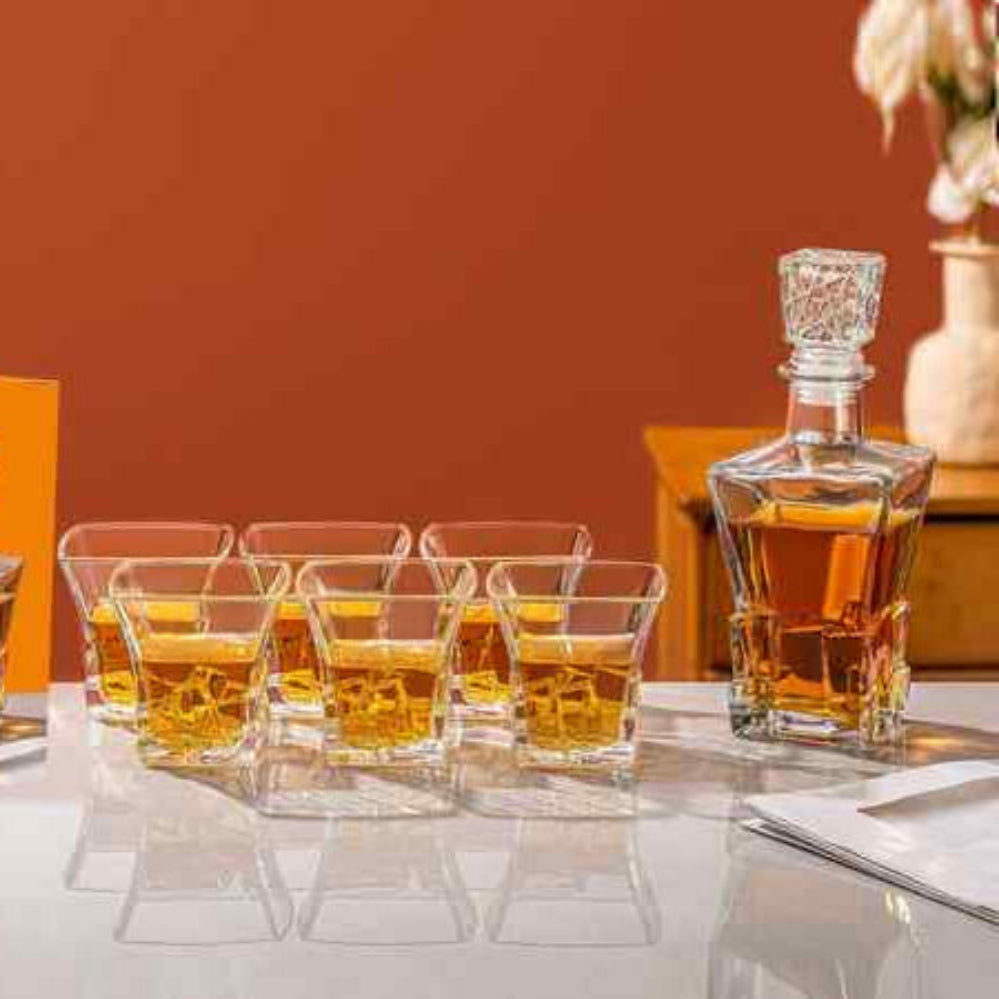 Ensemble Carafe à Jus en Verre 7 Pièces