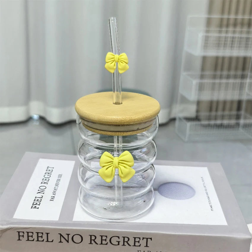 6 Tasse en Verre Ă  Bulles Multicolore