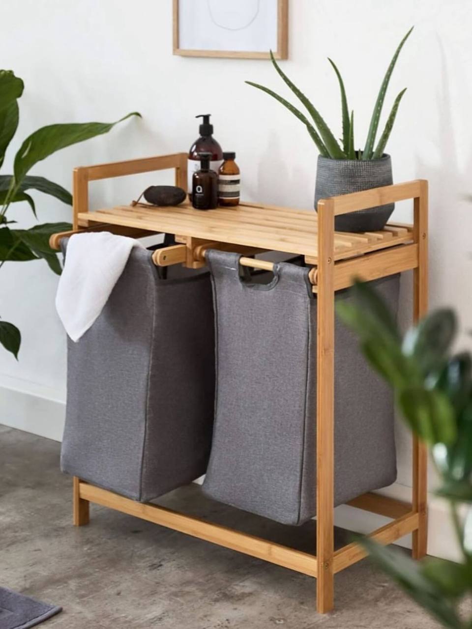 Panier à linge écologique en bambou nesto.ma