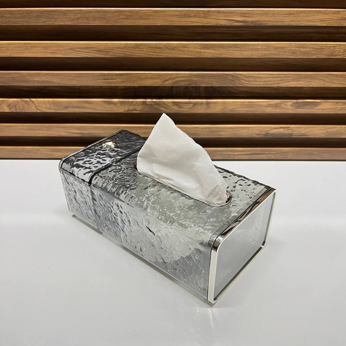 Boit mouchoir Papier pour sanitaires, recouvert sans perforation transparent