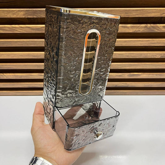 Boit mouchoir Papier pour sanitaires, recouvert sans perforation transparent