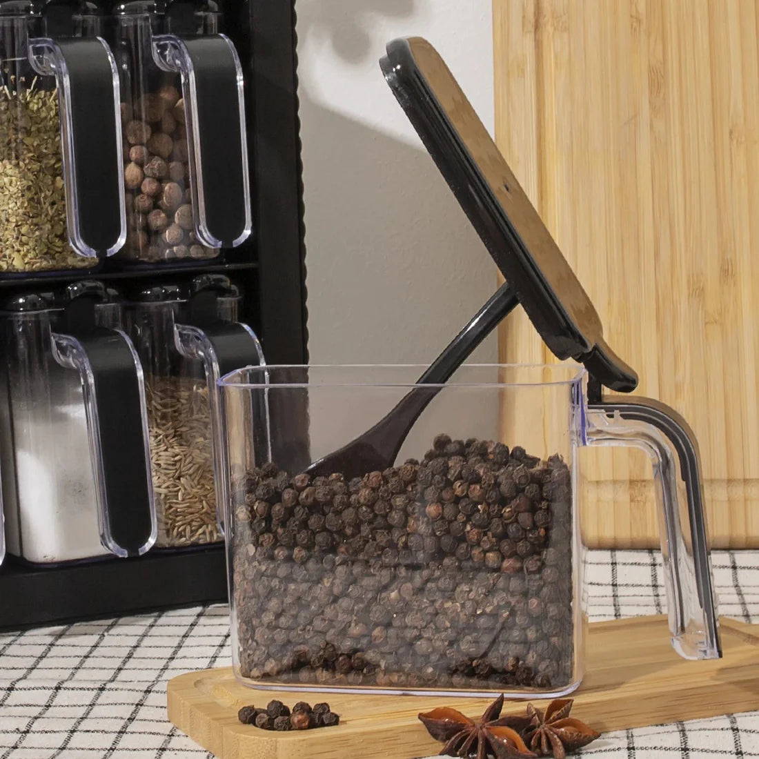 Pots à Épices Pratiques – Lot de 12 avec Cuillères