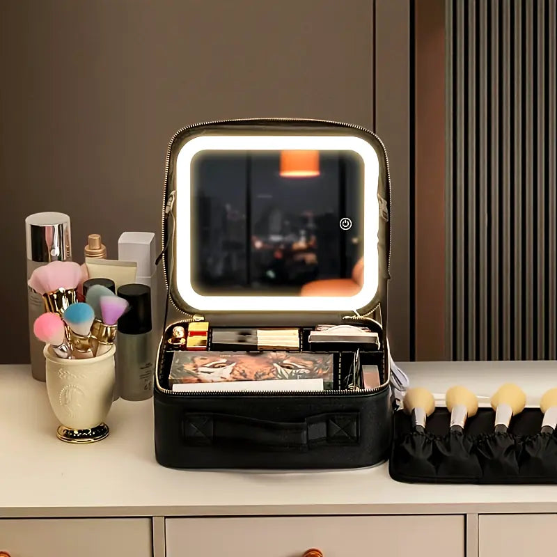 Sac Vanity avec Miroir Lumineux – Organisation et Style NESTO MAROC