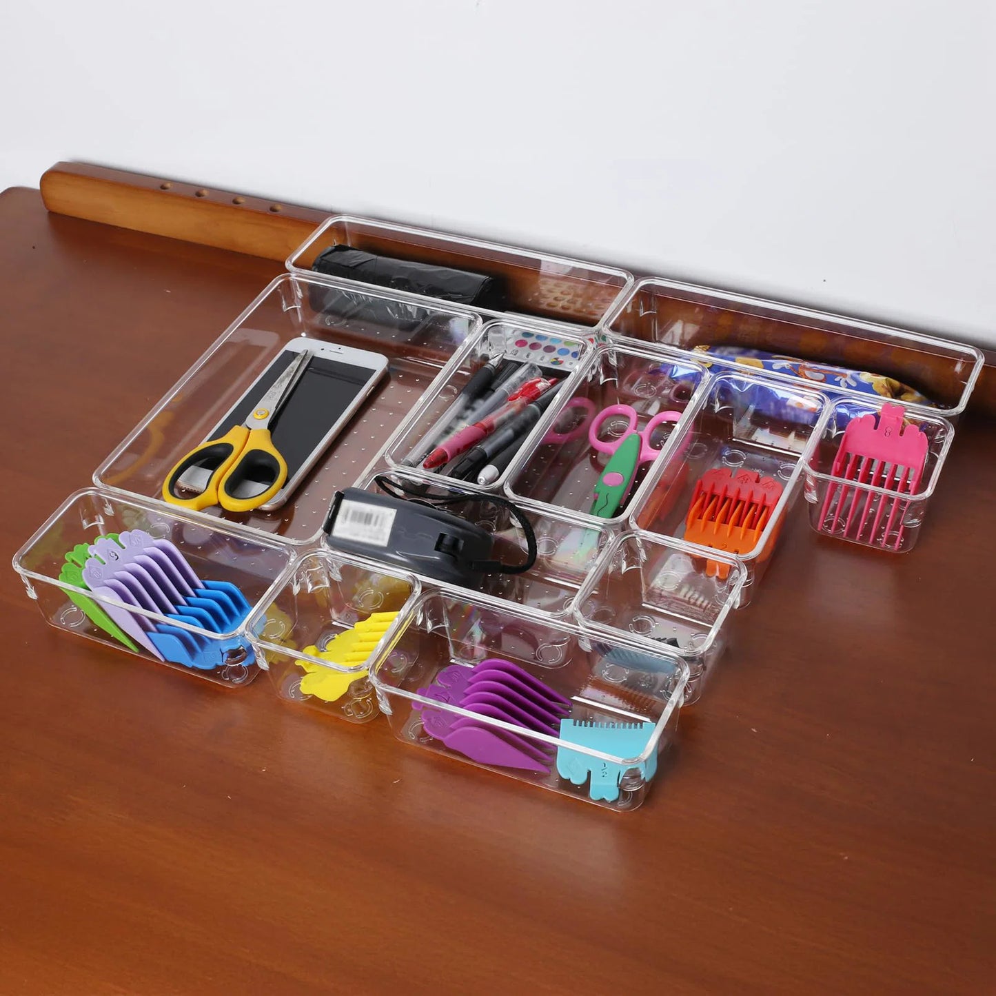 💄 Organisateur de Maquillage 8 Pièces – Boîtes de Rangement Modulables