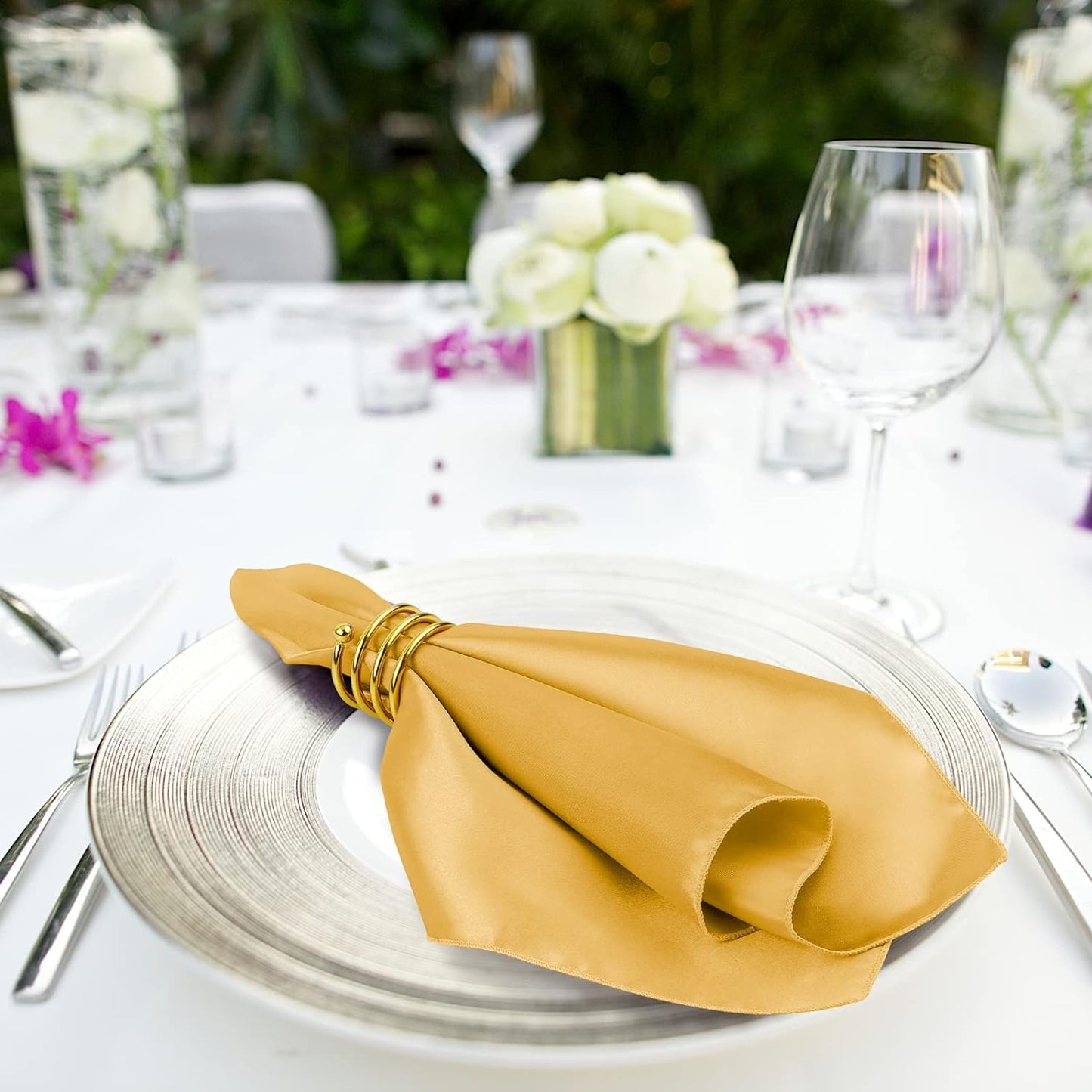 Lot de 6 anneaux de serviette en  mariage, et décoration de table à manger