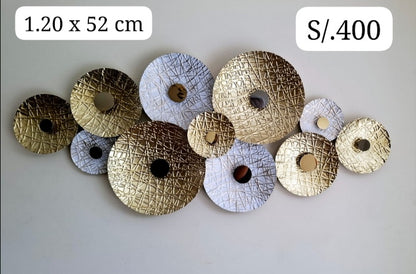 NESTO🍁Lumière Murale 3D en Fer Forgé – Décoration de Luxe 120x60 cm avec Éclairage LED