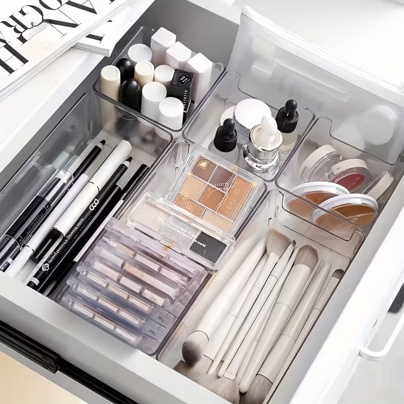 💄 Organisateur de Maquillage 8 Pièces – Boîtes de Rangement Modulables