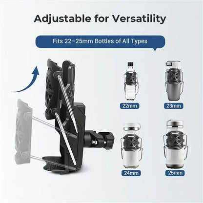 🚴 Support Porte-Bouteille Moto & Vélo – Serrage Automatique 360°