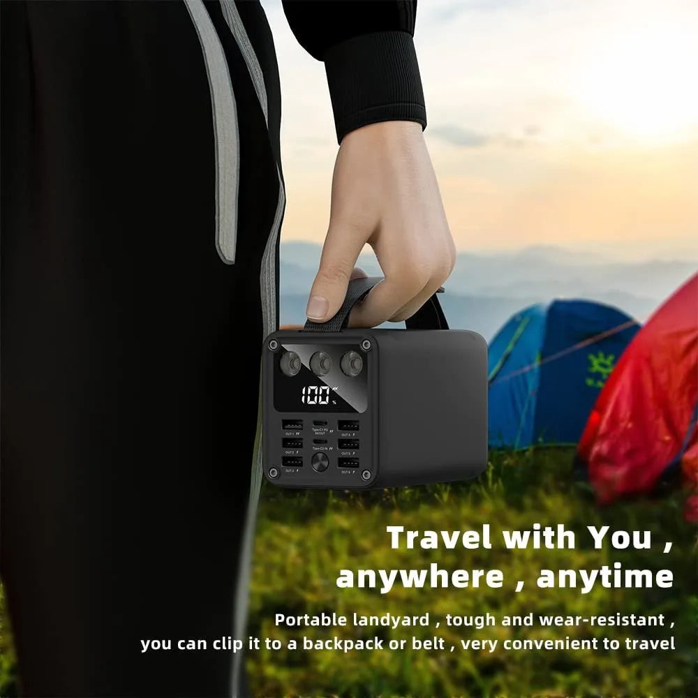 batterie externe 60000mAh, power bank haute capacité, charge rapide USB-C, batterie portable avec écran LCD, batterie de secours voyage, powerbank PD 3.0