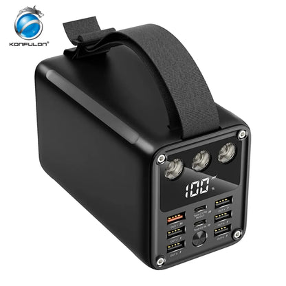 batterie externe 60000mAh, power bank haute capacité, charge rapide USB-C, batterie portable avec écran LCD, batterie de secours voyage, powerbank PD 3.0