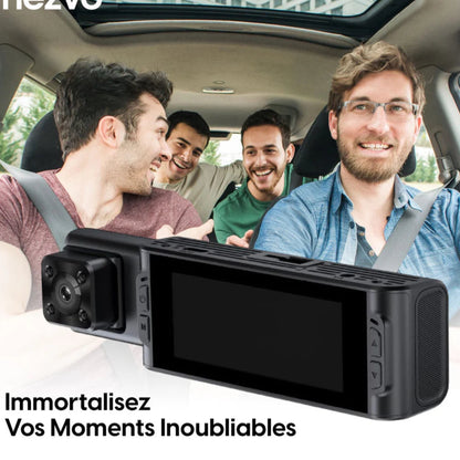NESTO🚘Caméra de Tableau de Bord 3 Caméras – Vision Nocturne et HD 1080P