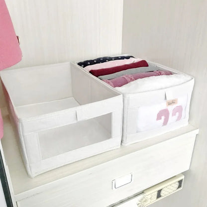 6 Boîtes de Rangement pour Placard & Dressing – Avec Poignées