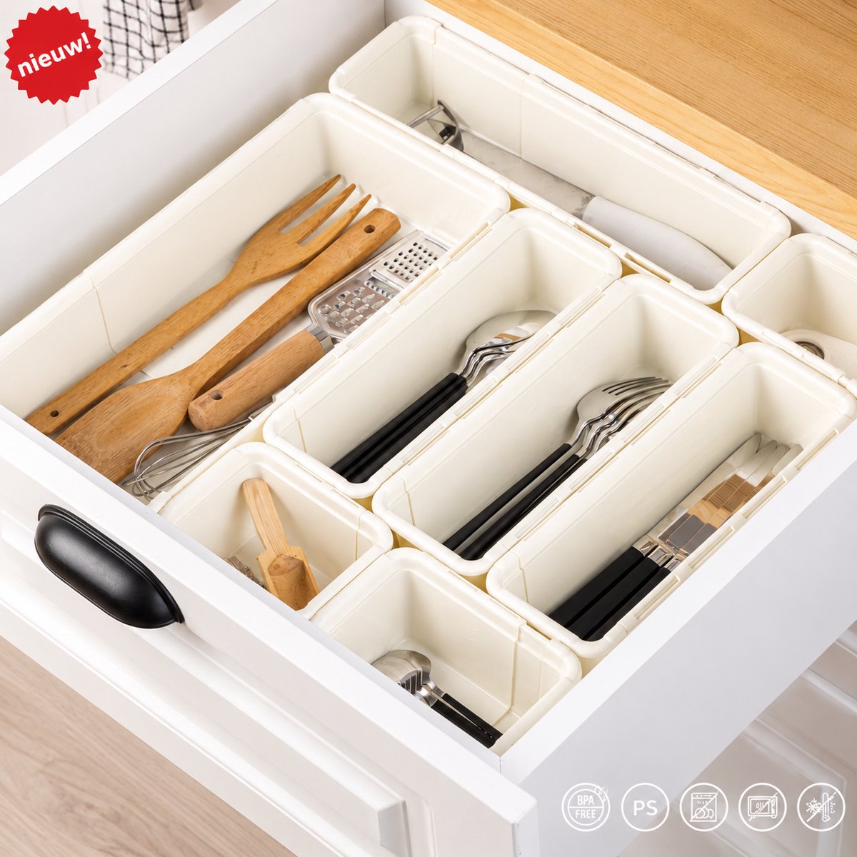 💄 Organisateur de Maquillage 8 Pièces – Boîtes de Rangement Modulables