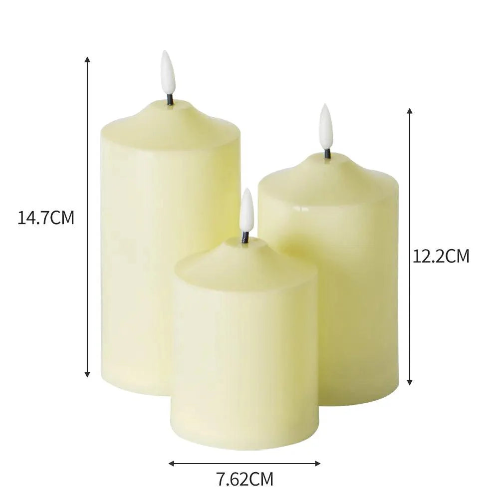 Lot de 3 bougies avec fonction minuterie intégrée NESTO.MA