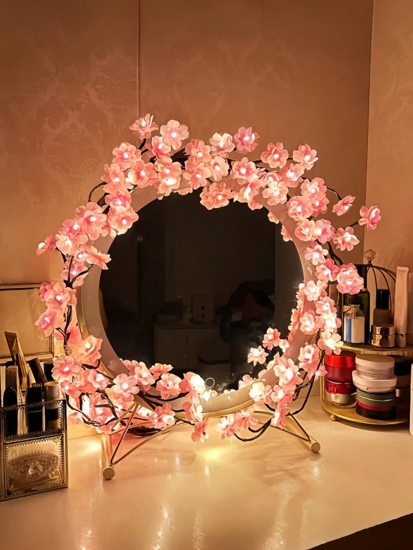 NESTO🌸Lampe LED décorative en forme de branche fleurie pour mur et intérieur. Ambiance chaleureuse, design élégant et lumière douce pour chambre, salon ou bureau