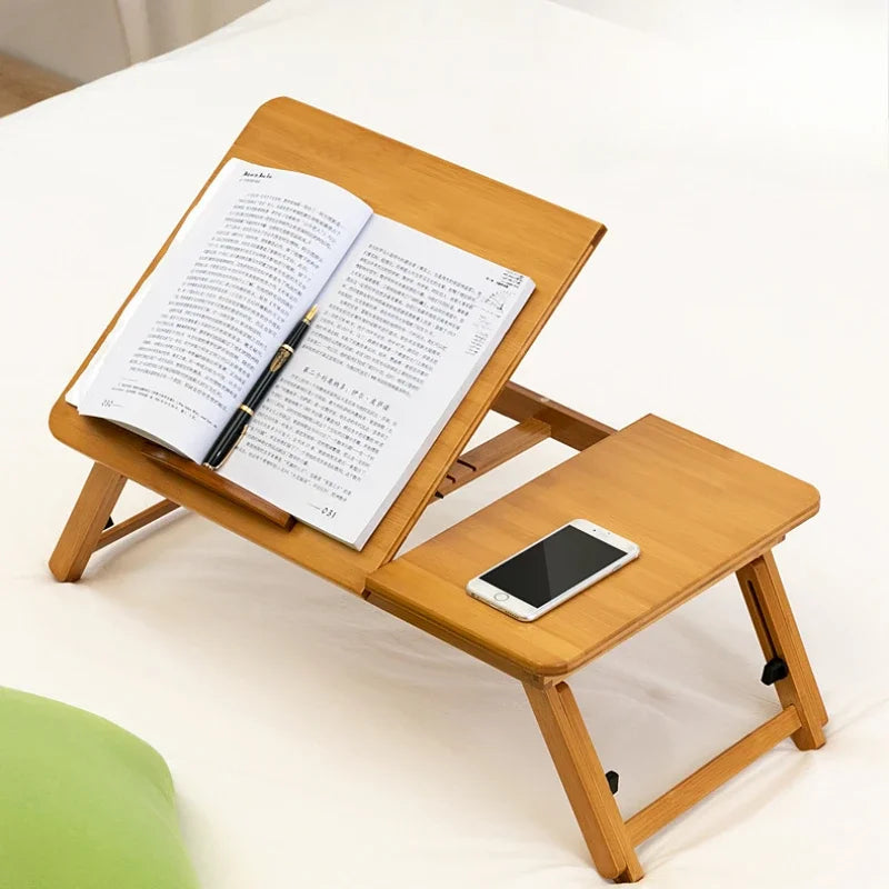 Bureau Pliable en Bambou Portable