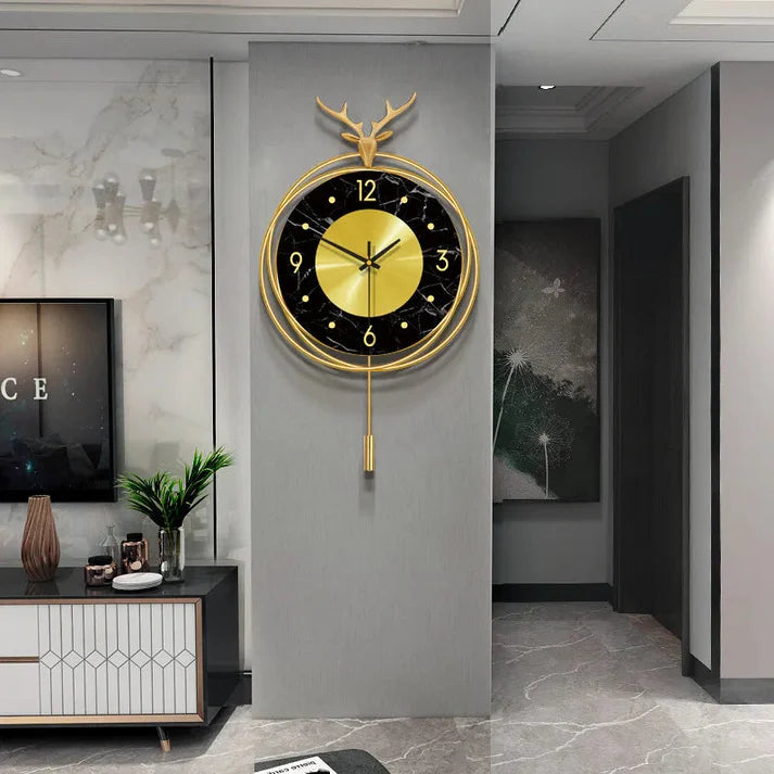 Horloge Murale 3D en Marbre – Élégance et Design NESTO MAROC