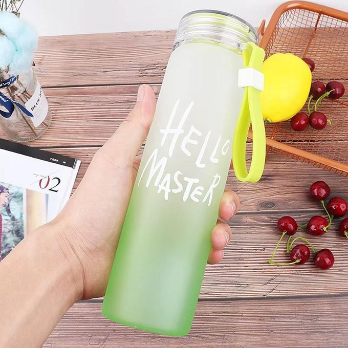 Bouteille d'eau en verre Hello Master avec couvercle sans Bpa, gourde pour sport, 480ml