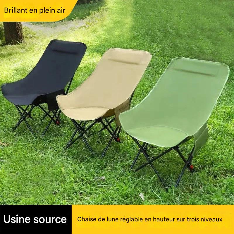 Chaise Moon Pliable – Légère, Compacte et Facile à Transporter