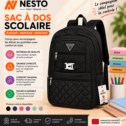 Sac à Dos Urbain Matelassé avec Boucle Frontale – Style Fashion & Décontracté